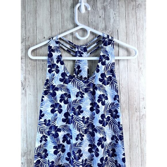 Tommy Bahama Sleepwear Womens M Blue Tropical Floral Sleeveless Racerback A Line - Picture 3 of 6